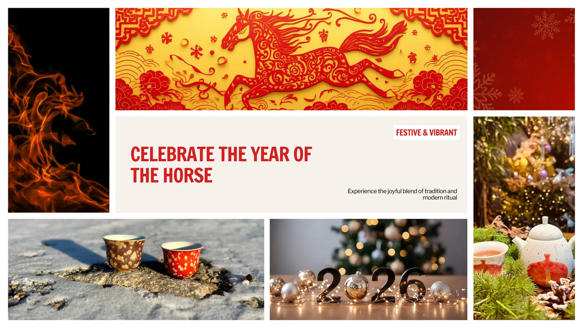 Fire element tea ritual and mindfulness ceremony for the Year of the Horse 2026.