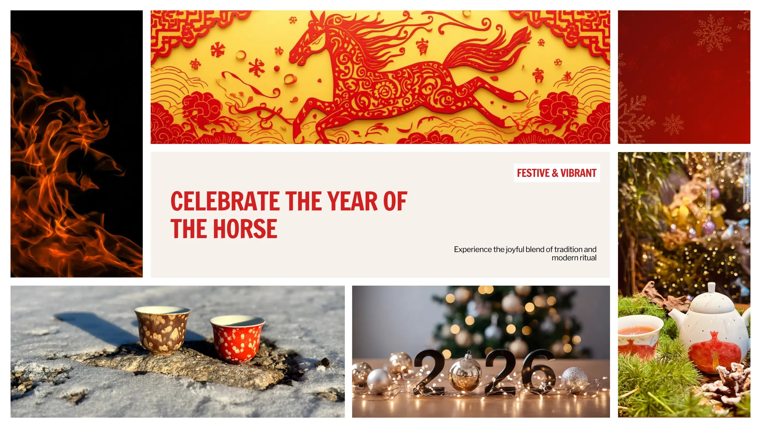 Fire element tea ritual and mindfulness ceremony for the Year of the Horse 2026.