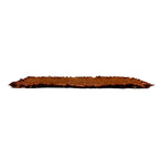 Rectangular piece of brown woven linen tea mat on a white background