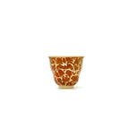 Front view of the 50ml Glazara Gilded Blossom teacup, showcasing its elegant exterior glaze and handcrafted design.