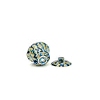 Functional and decorative porcelain gaiwan with blue and white floral pattern on a white background