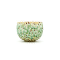 Front profile view of the Glazara Sage Dust Matcha Latte Cup. Displays the balanced silhouette and the calming, organic green glaze designed to enhance the daily matcha ritual.