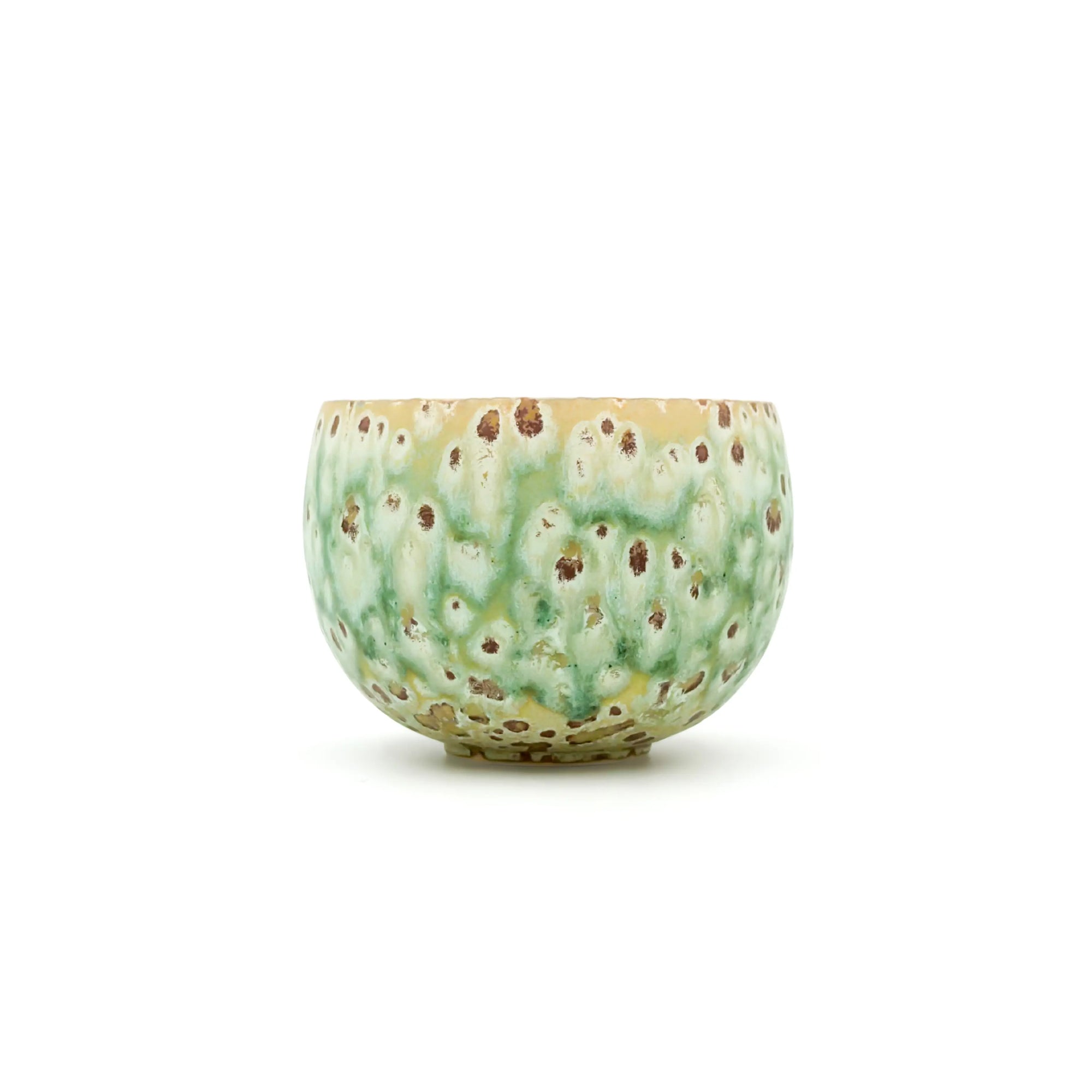 Front profile view of the Glazara Sage Dust Matcha Latte Cup. Displays the balanced silhouette and the calming, organic green glaze designed to enhance the daily tea or coffee ritual.