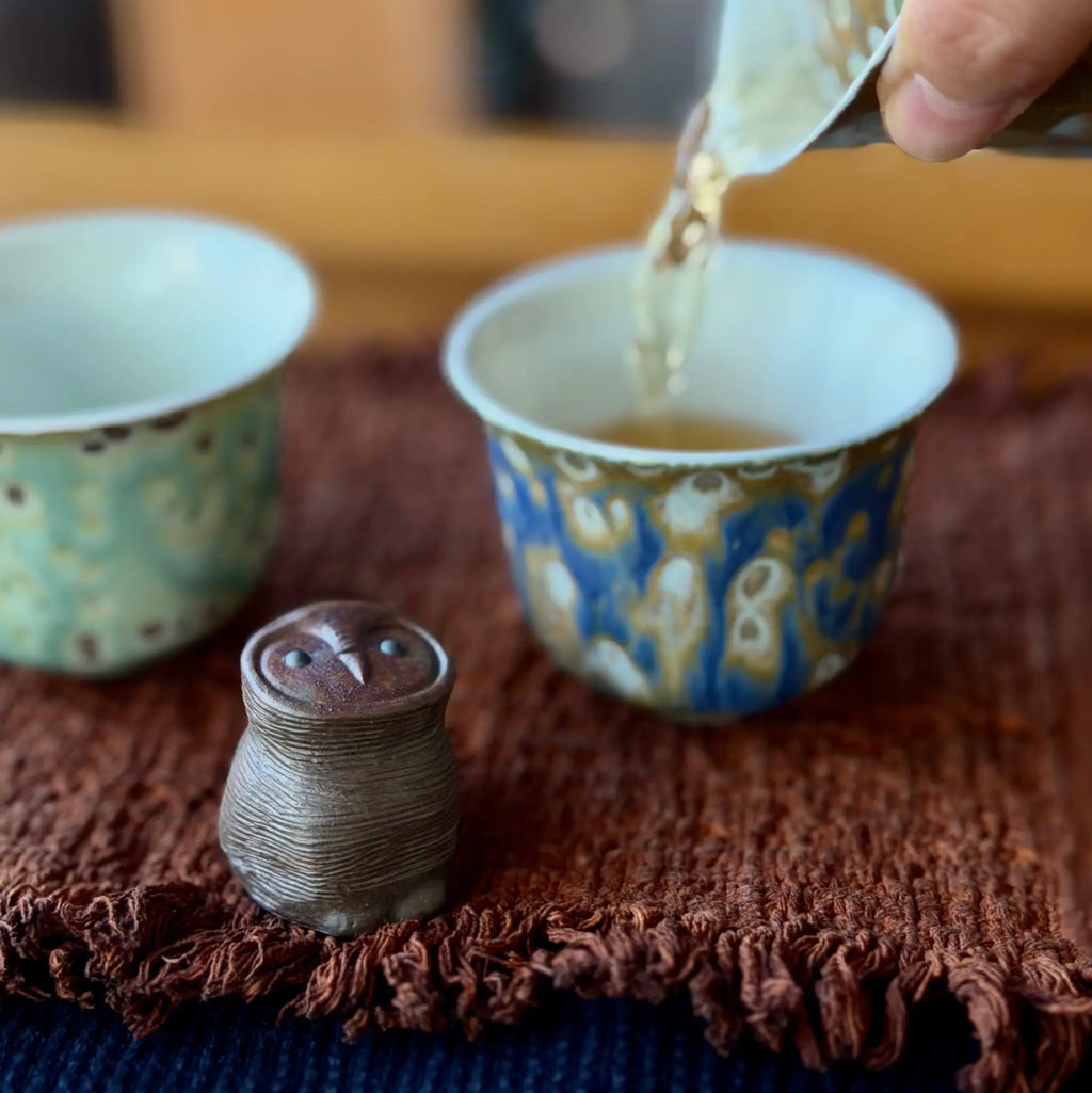 Ember Gaze Wood-Fired Owl Tea Pet