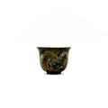 Front view of the Glazara Viridian Twilight 70ml master tasting cup, showcasing contemporary porcelain handcraft inspired by traditional natural lacquer techniques for global aesthetics.